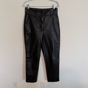 Wilfred Faux Leather Pants Size 8 High Rise Straight Leg Ankle